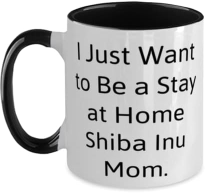 Slatka Shiba Inu pas dva tona 11oz Šolja, samo želim da ostanem kod kuće Shiba, poklon za prijatelje,