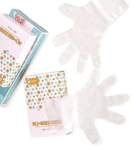 CK Tech TPE rukavice za djecu za jednokratnu upotrebu 4-10 godina - bez lateksa, bez praha festivalska priprema, Izrada, farbanje, Baštovanstvo - bijele, 100 tačaka