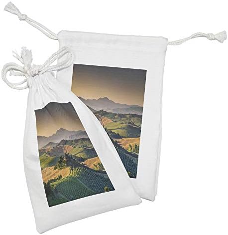 Ambesonne pejzažna torba za tkaninu 2, slikovita toskana sa valjanim brdima i dolinama ujutro,