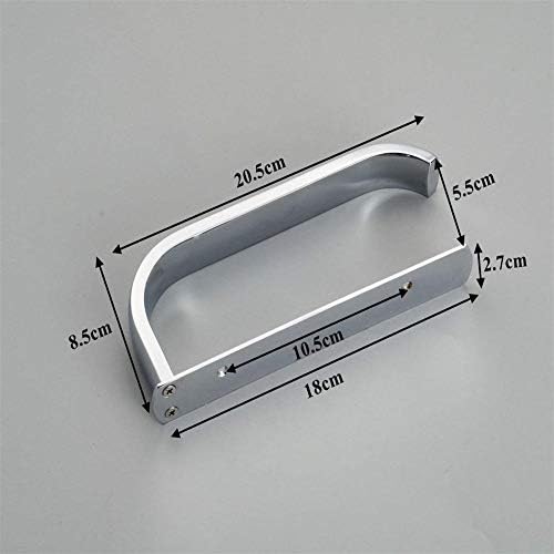 XFXDBT držač za zid od nehrđajućeg čelika, držač za toaletni nosač za zavjese pristupi samoljepljivim vijcima Montaža toaleta Kuhinja-srebrnasta 20,5x2,7x8,5cm