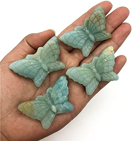 Shitou2231 1pcs Natural ite Butterfly Sky Blue Hand Crred Polirani kamenci u obliku leptira Prirodni kamenčići i minerali Izliječenje kamenja