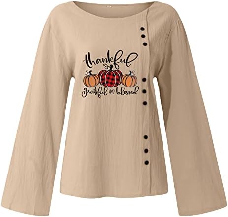 Fragarn T majice za žene Ležerne prilike, pune boje labave tkane majica s dugim rukavima Plus veličine