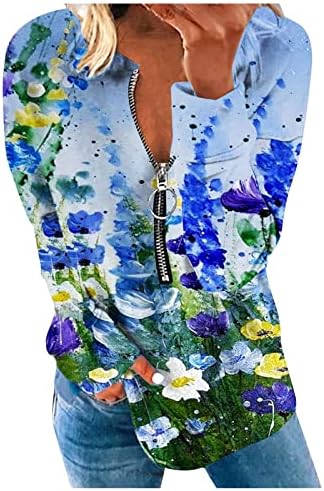 Ženski Džemperi Sa Patentnim Zatvaračem Rever Vrat Labavi Vrhovi Moderna Porodiljska Zimska Odjeća