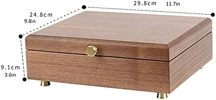 EMERS Exquisite-kutija za nakit luksuzna Drvena kutija za nakit Organizator 2-slojna torbica za čuvanje nakita