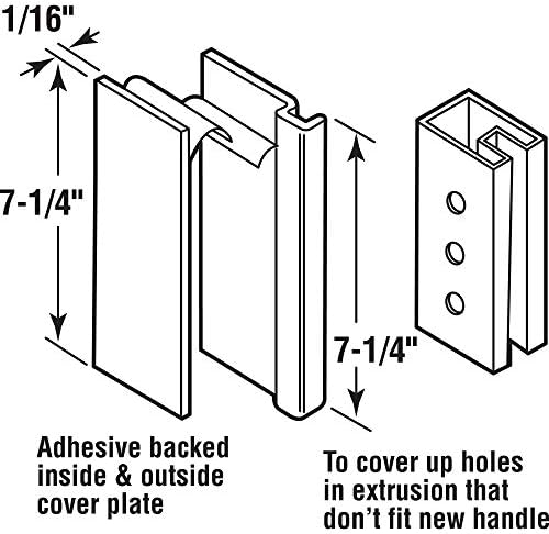 Slide-CO 142222 Poklopac i povlačenje, 7-1 / 4 in, ekstrudirani aluminij, anodiziran, ljepilo-lega, paket od 1