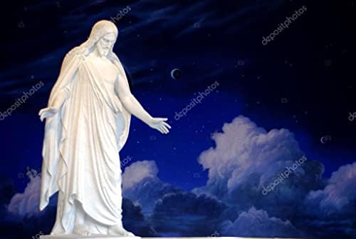 Jednog trenutka u vremenu 19 Christus statue Isus Krist bijeli kultivirani mramorni statuu CTR LDS