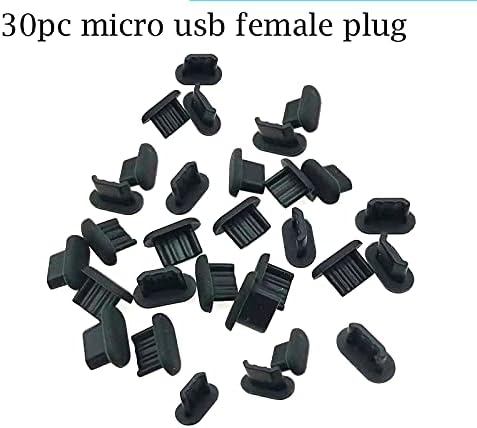 LAMPVPATH 30 kom Micro USB port utikač, Micro USB ženski poklopac za zaštitu od prašine