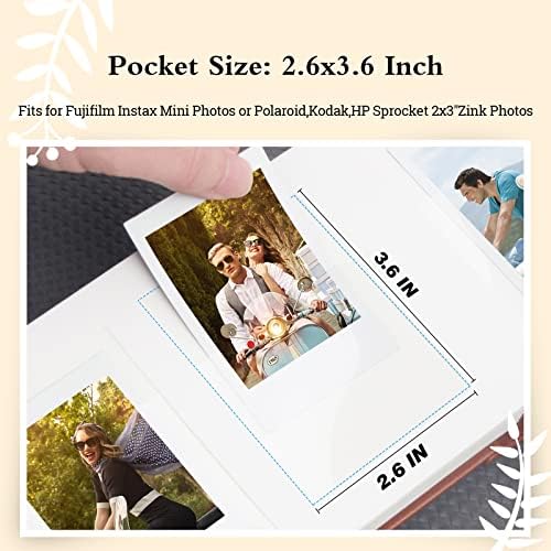 Foto Album sa prostorom za pisanje Fujifilm Instax Mini kamere, Polaroid Kamera, 64 džepovi Instax Foto Album Polaroid photo albumi knjiga za Fujifilm Instax Mini 11 9