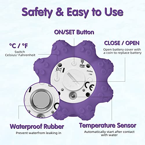 Termometar za bebe Termometar plutajuća igra za kupanje, kade Termometar Vodena temperatura UPOZORENJE
