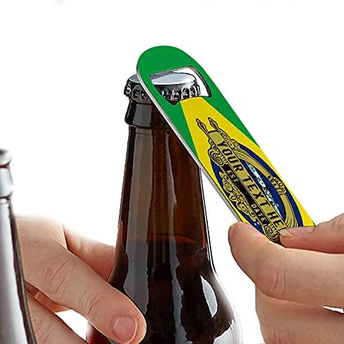 Personalizirana prostirka za trkače brazilske zastave, odgovarajući otvarač za flaše i Poklon