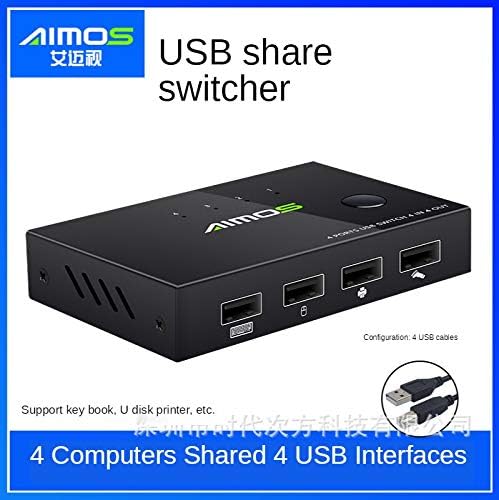 Aimos KVM Switch USB uređaj za dijeljenje štampača 4 računara dijele Set tastature i miša 4 U 4 Van ujutro-UK404