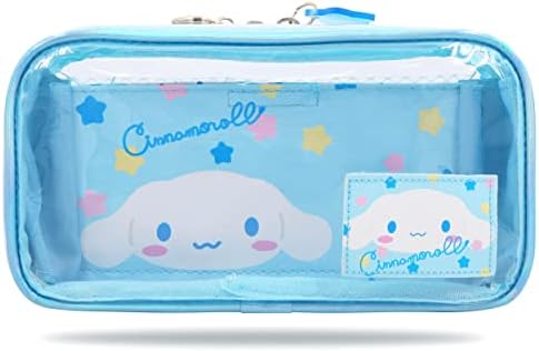 Roffatide Anime CinnaMoroll Clear Makeup torba Plava vodootporna kozmetička futrola holografska PVC toaletna torbica za pakiranje za djevojke