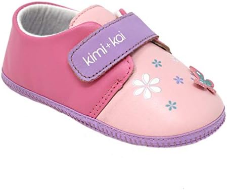 Kimi + Kai Girls Prvi šetač dječjeg leptira za bebe mekane jedine jambkinske kožne cipele