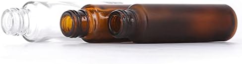 Qixivcom 10 pakovanje 15ml Esencijalna boca za ulje sa drvenim zrnatim staklenim staklenim jarnim mirisom Mala uzorka bočica dispenzer dissenzerca 0.5oz prijenosna malena boca