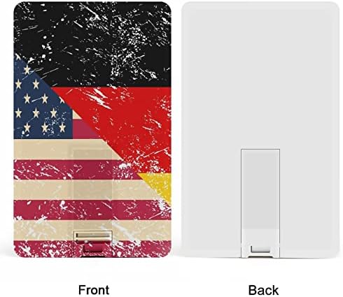 American i Njemačka Retro zastava Kreditna bankovna kartica USB Flash diskovi Prijenosni memorijski stick tipka za pohranu 64g