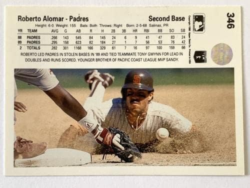 Roberto Alomar potpisao je 1990. Gornja paluba San Diego Padres bejzbol autogram - bejzbol ploče sa autogramiranim karticama