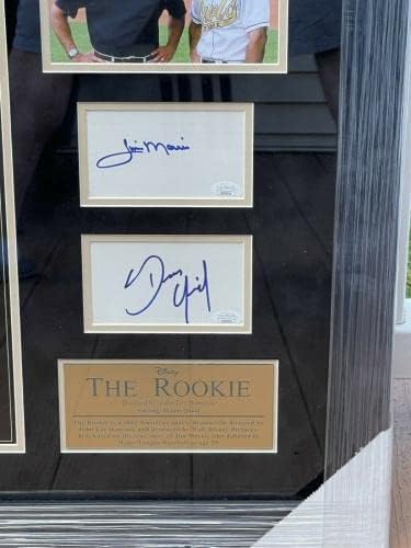 Rookie Dennis Quaid & Jim Morris potpisao je uokvirenu displeju JSA autentificirani COA - autogramirana