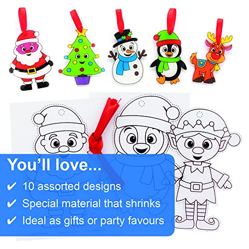 Baker Ross Božićne ukrase super skupljanja - pakovanje od 10, napravite svoje božićne ukrase, kreativne aktivnosti za djecu, idealne umjetnosti i zanatske projekte za djecu