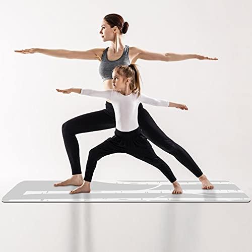 Debela neklizajuća Vježba & amp; fitnes 1/4 prostirka za jogu sa Snježnim zimskim šumskim printom za Yoga Pilates & amp; Vježba fitnesa na podu