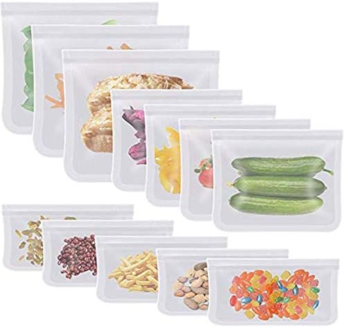 Gokeop 12packs torbe za hranu i ekološke kese za očuvanje-silikonske kese za skladištenje hrane