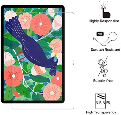 HOJIN [2-Pack] zaštitnik ekrana kompatibilan sa Samsung Galaxy Tab S7 2020, 9h tvrdoće kaljeno staklo,sa kompatibilnim S Pen,otpornim na ogrebotine, bez mjehurića