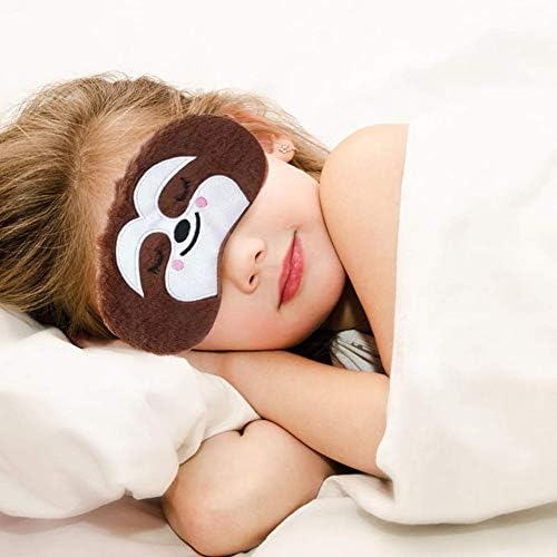 2 pakovanje slatka maska ​​za spavanje životinja za djevojke slatka crtana bradypod meka plišana slijepo zidanje maske za spavanje za žene za žene djevojke putuju noću spavanja