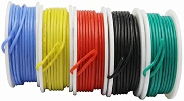 Bmino 20 AWG fleksibilna silikonska kutija za Soild žicu električna žica 20 Gauge Hook Up Wire 300V kabl uradi sam žica i kabl