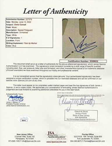 CHRIS CORNELL potpisao autogram u punoj veličini FENDER električna gitara sa JAMES SPENCE JSA pismo