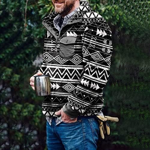 Muški džemperi i puloveri flis,Vintage Aztec stil zabavni džemperi praznični džemper Polo za muškarce