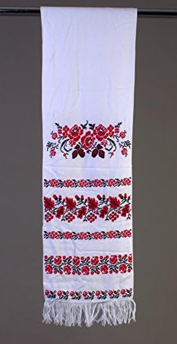 Rushnichok 190x35cm ukrajinski RUSHNYK ručni vezeni ručnik crveni crni slavenski vjenčani dekor