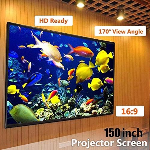 CLGZS Sklopivi 16: 9 projektor 60 72 84 100 120 150 inčni bijeli projekcijski ekran za ekranu za ekranu projektora TV Početna Audio-vizualni ekran