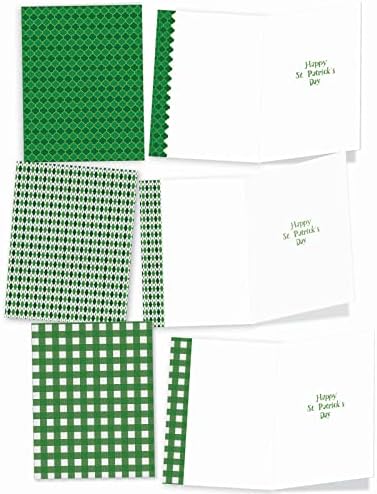 Najbolja kartaška kompanija 20 raznovrsna kutija za beleške za Dan Svetog Patrika Set 4 x 5,12 inča sa kovertama