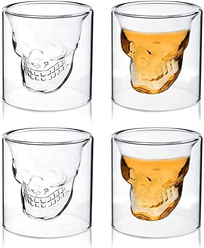 Čaša za lobanje za viski, votku i koktel. Spooky 2 komad Set za alkohol. Najbolja poklon dodatna oprema
