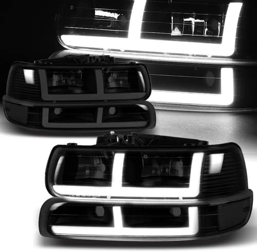 HK5 Black Housing Clear Reflector G2 DRL LED farovi + Branik svjetlo 4kom kompatibilan sa 2000