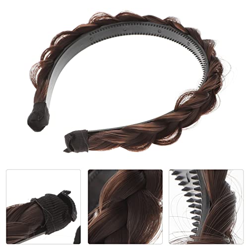 KALLORY pletena traka za glavu pletenice traka za kosu sa zubnim repom pletenica Hairpiece elastični rastezljivi