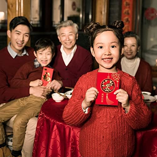 Kineske crvene koverte, koverte sa srećnim novcem, crveni paketi kineske godine, Hong Bao za kinesku Novu godinu, Prolećni Festival