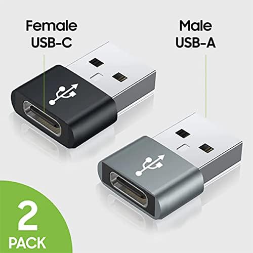 USB-C ženka za USB mužjak Brzi adapter kompatibilan sa vašim Samsung SM-G986UZKEXAA za punjač, ​​sinkronizaciju, OTG uređaje poput tastature, miša, zip, gamepad, PD