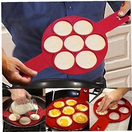 Ruluti Silikonski aparat za palačinke Neljepljivi prsten za jaja Kuhinjski omlet kalupi za pečenje šablona za DIY pecivo od kolačića od jaja