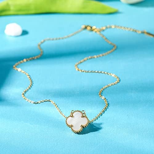 POLYREAL Lucky Clover Setovi Stud naušnica ogrlica privjesak za žene 18K pozlaćeni slatki jednostavan