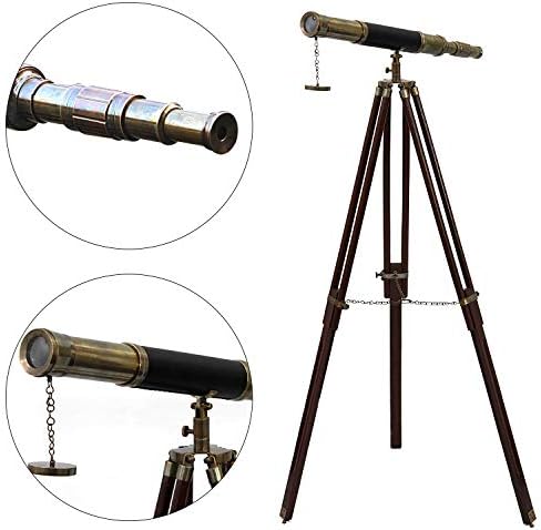 Podno stojeći pomorski antički mesingani teleskop Vintage Home Decor postolje teleskop