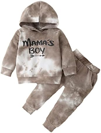 HISISAN Baby Boys Tie Dye hlače Podesite dijete za dijete s dugim rukavima dukseri s kapuljačom TOP + Hlače jeseni zimsku odjeću odjeća