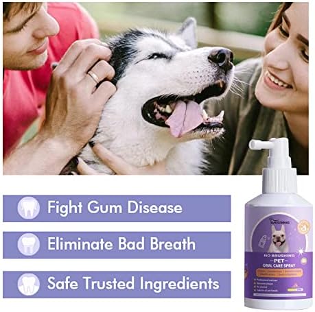 MITRIVFLE pet Oral Spray Clean Teeth, sprej za čišćenje zuba za pse & mačke, sprej za mačke, osvježivač