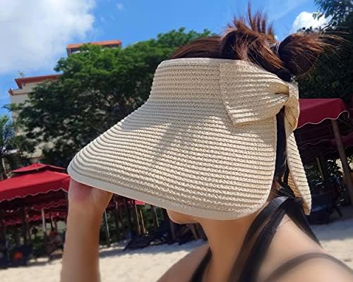 Plažni šeširi za žene Šitoki viz za sunce Široki preklopni valjak za sunčanje Sunca šešir