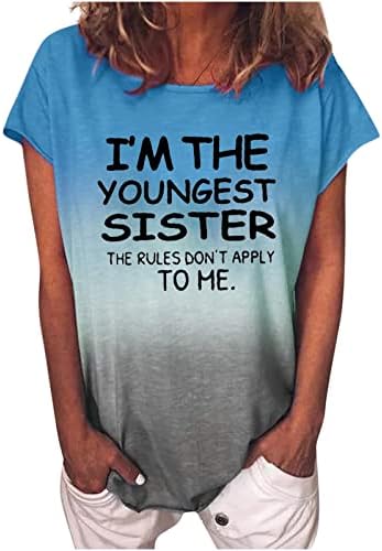 Majice za tinejdžerke žene smiješne grafičke štampane Ležerne vrhove kratki dugi rukav pulover klasične