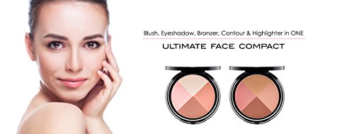 EVE PEARL Ultimate Face Compact Blush Bronzer Highlighter Contour Palette set šminke za sjenilo srednje do duboke