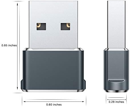 Basesailor USB na USB C Adapter 2 paket, USB C ženski na muški punjač Tip C konverter za Apple