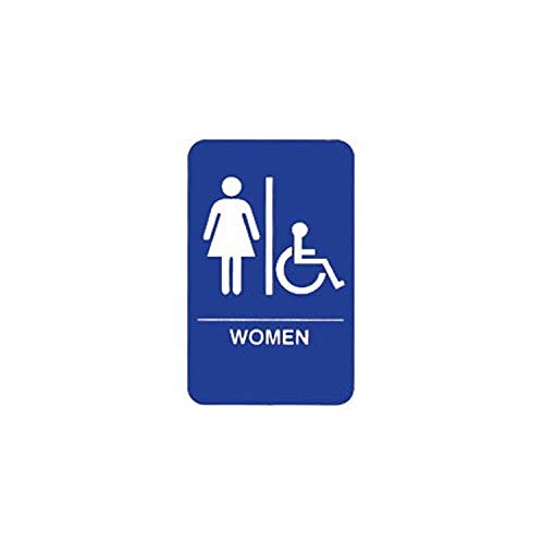 Brailleone žene Handicap Pristupačna kupaonica Znak | Ženski javni toalet ili znak kupaonice | Potpišite