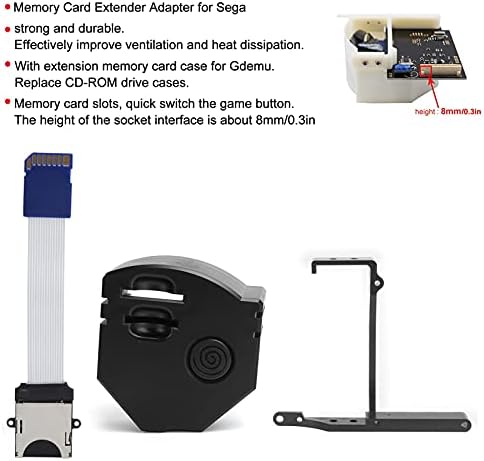 Komplet za pokretanje memorijske kartice, 3D ekstenzija memorijskog kartica eksterend adapter za montiranje adaptera za Dreamcast Holder Gdemu, efikasnu ventilaciju i rasipanje topline