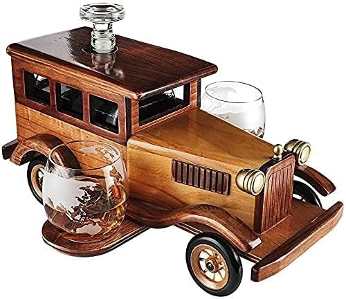 Yjalbb Old Fashioned Car Whisky Decanter Set, sa 2 - 10oz Whisky Tumbler old Fashion naočare,
