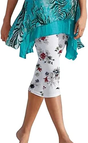 HDDK Capri pantalone plus veličina za žene ljetna plaža, elastične visokog struka posteljine